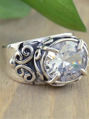 INSPIRANZA DESIGNS 925 EYE CANDY RING OVAL CUBIC ZIRCONIA SIZE 8